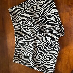 SHEIN Zebra Print Skirt - Black and White